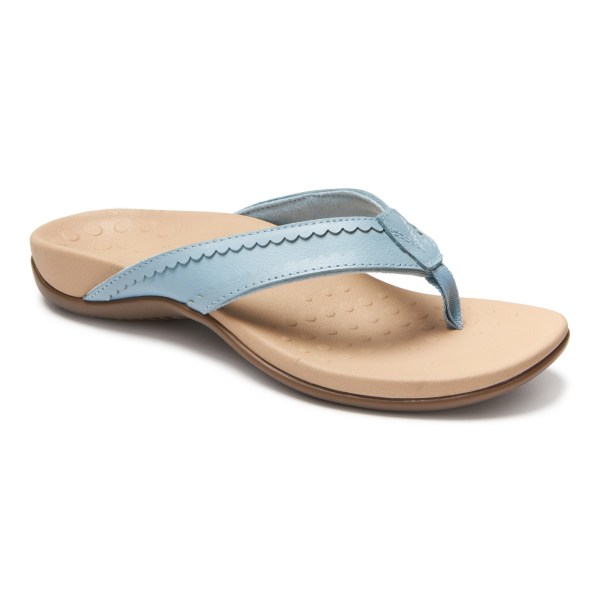 Vionic Sandals Ireland - Ashten Toe Post Sandal Blue - Womens Shoes Online | UFOVY-5198